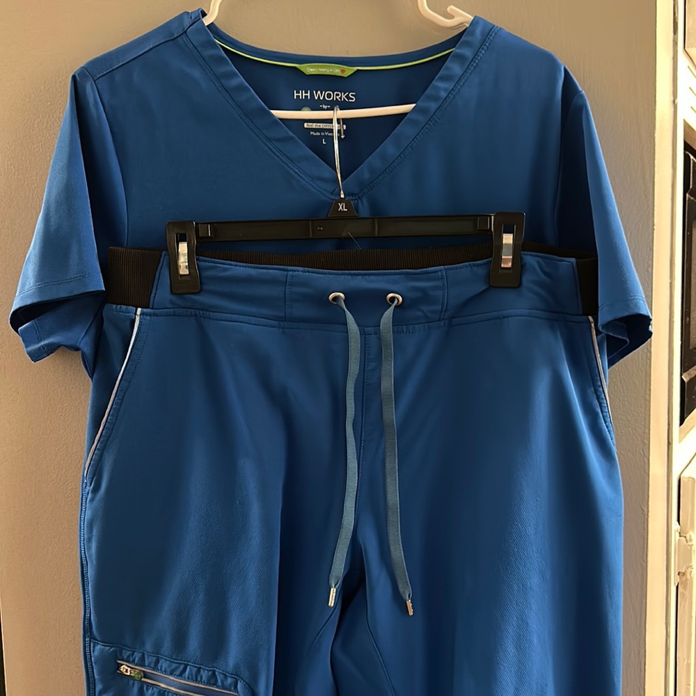 Healing Hands Royal Blue Scrub set